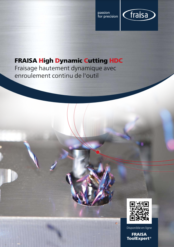 Fraise pour fraisage ultra-dynamique avec enroulement continu de l’outil High Dynamic Cutting HDC