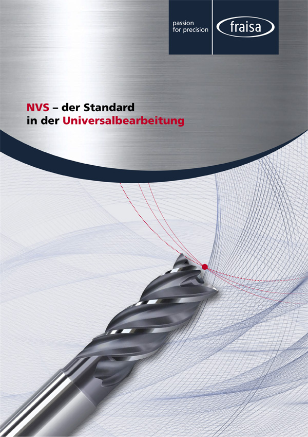 Zylindrischer Fräser für die Universalbearbeitung mit Eintauchstirn für Helix und Rampen NVS