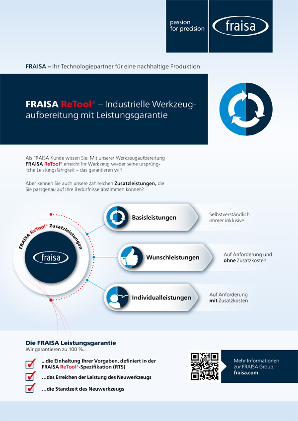 FRAISA ReTool®-Zusatzleistungen