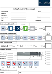 ConcepTool Anfrageformular Fräswerkzeuge